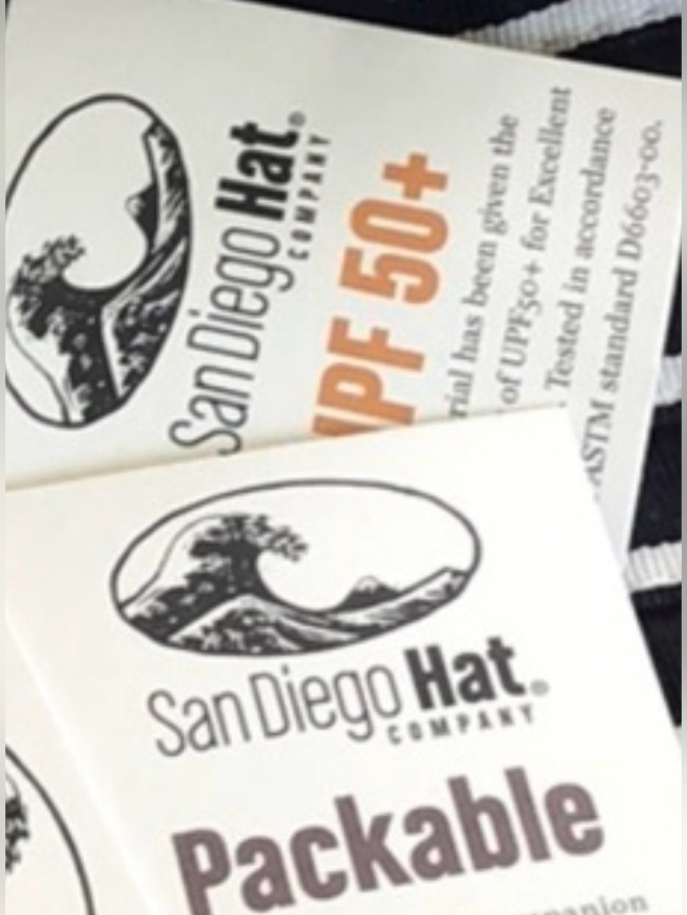 SAN DIEGO HAT COMPANY Black & White Striped Sun Hat UPF 50 - Picture 6 of 6